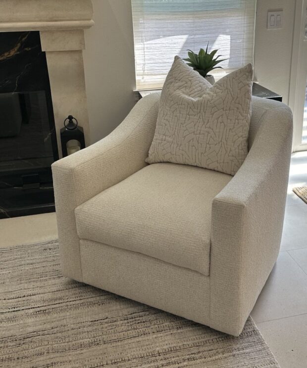 Caitlyn swivel chair in room setting