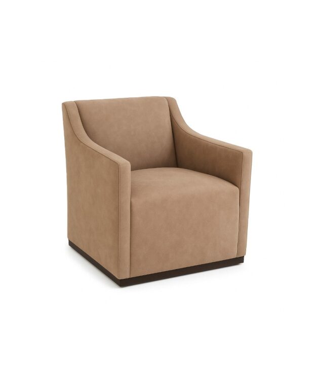 Jenna swivel chair in brown front view
