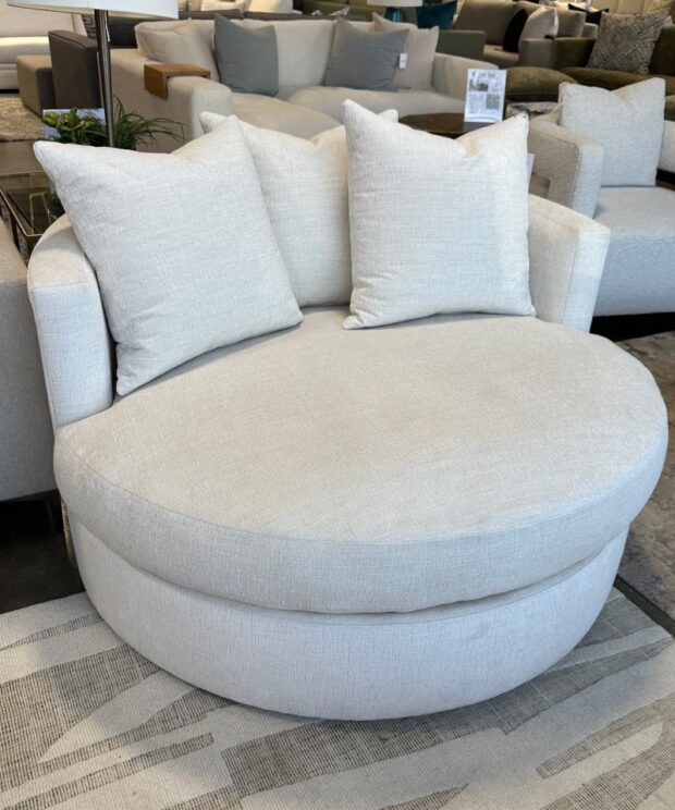 Raven 50 inch swivel chair in room setting