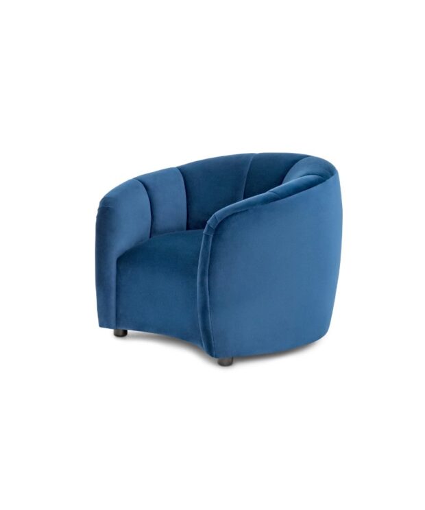 Venezia swivel chair in blue front view