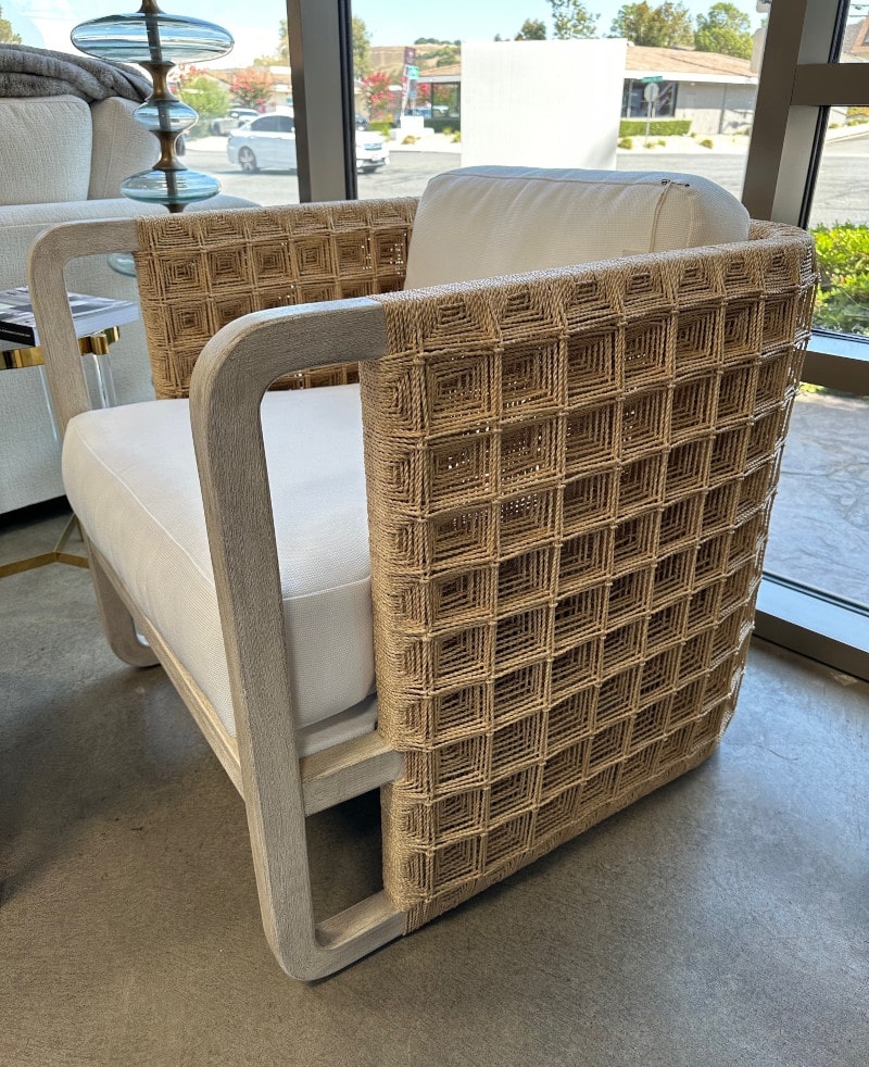 damien lounge chair on showroom floor