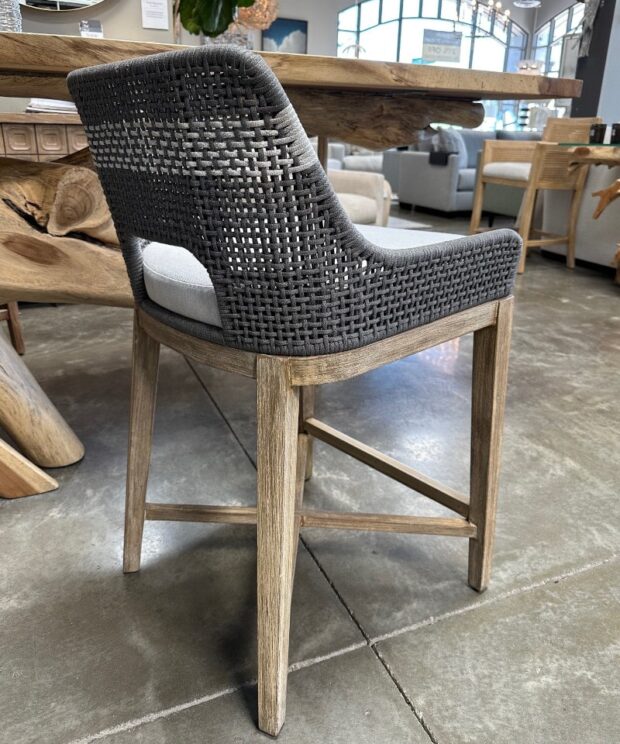 fritz rope side chair (grey) on showroom floor