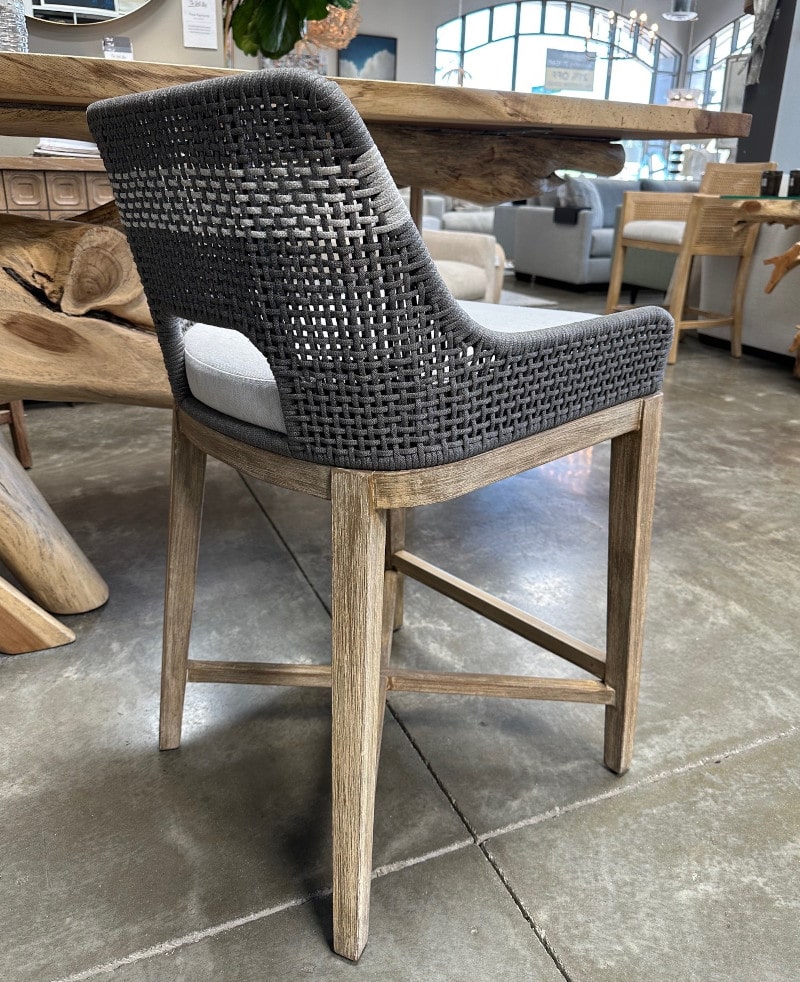fritz rope side chair (grey) on showroom floor